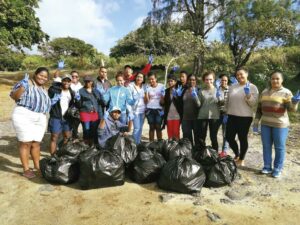 Collecte déchets par les salariés d'Island Brush Company